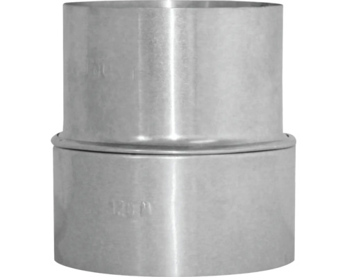 Kachelpijpverloopstuk Ø130-120 mm, vuurgealuminiseerd
