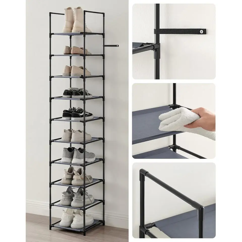 Parya Home Smal Schoenenrek – 10-laags schoenenopberger