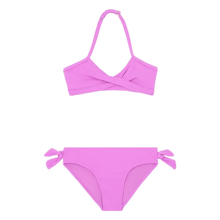 Beachlife Maillot 2 Pièces Croisé Texturé | Violet