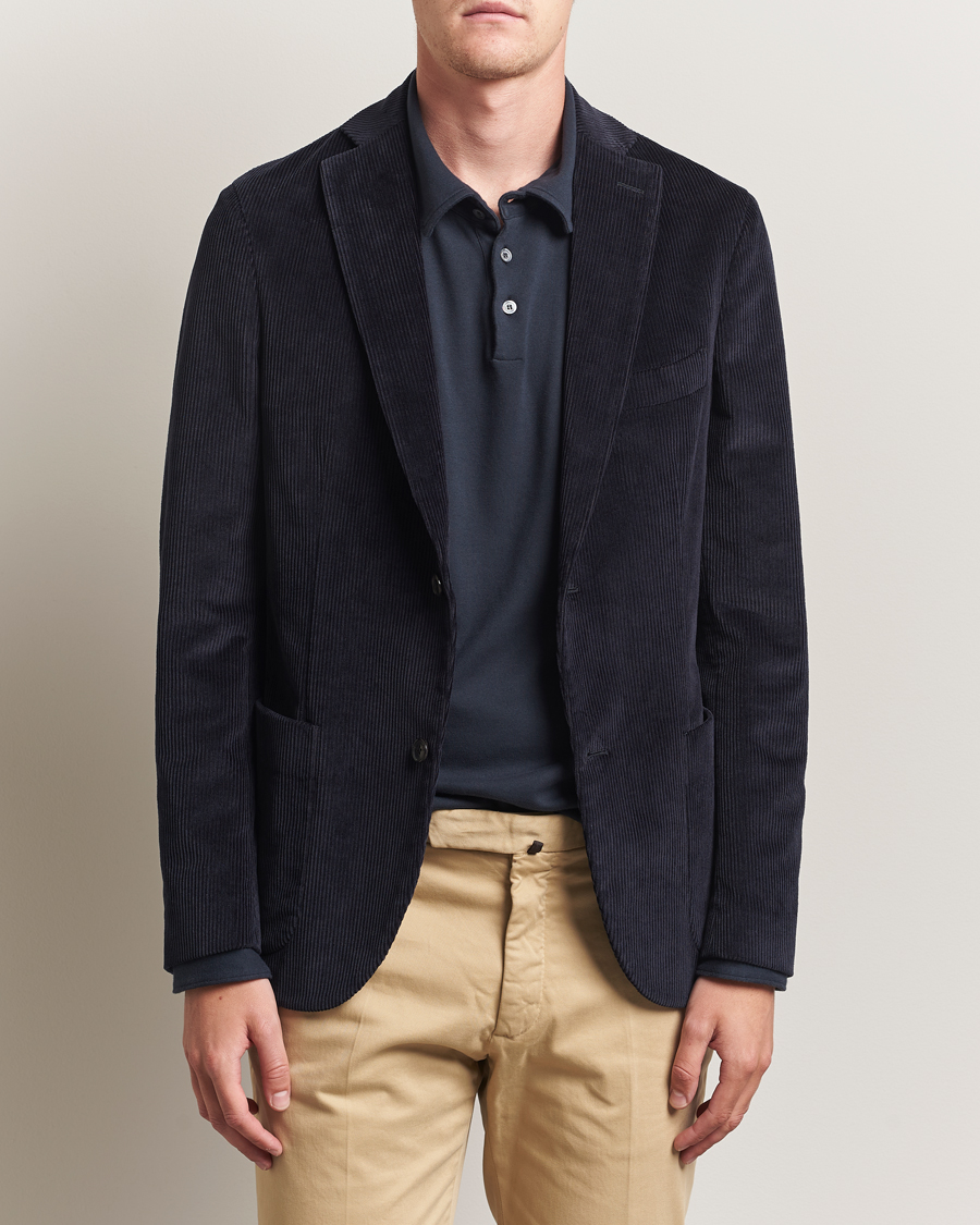 Incotex Corduroy Blazer Navy