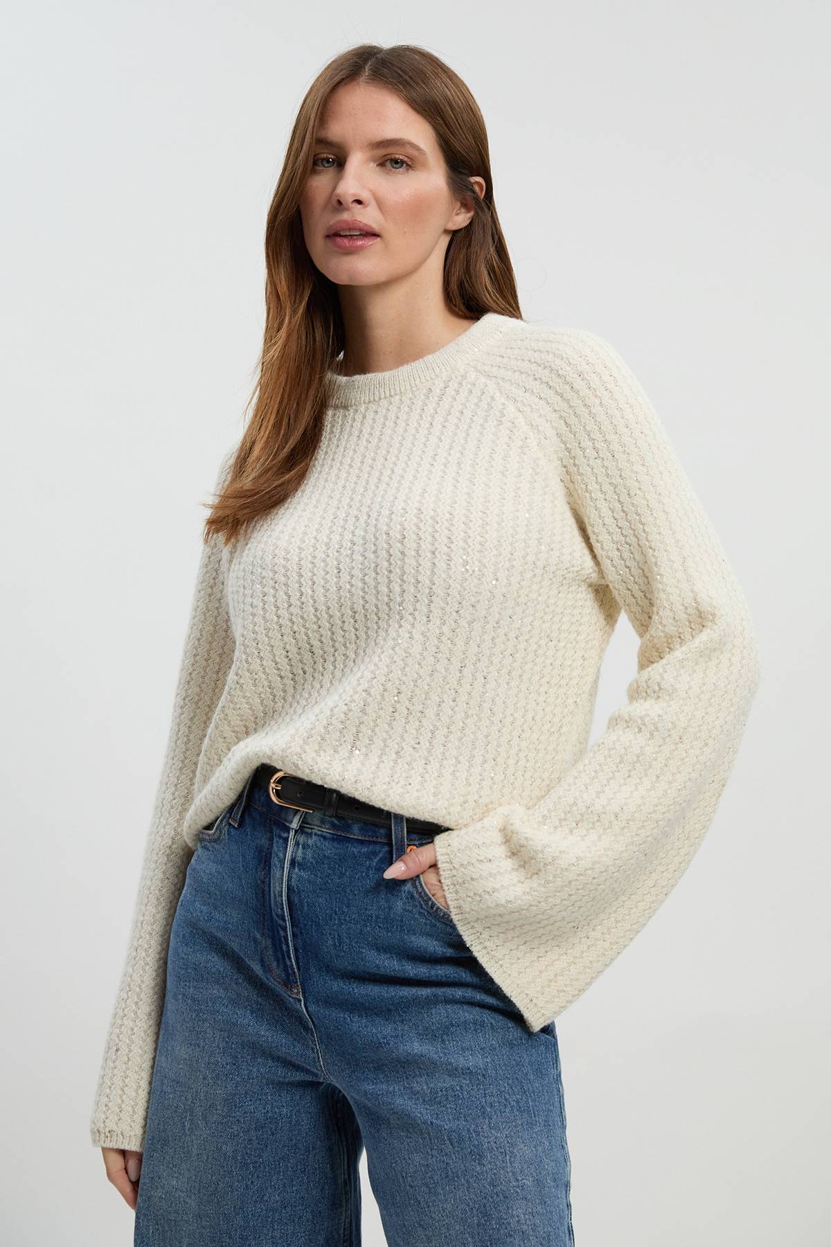 KarenMillen synthétiquell à Sequins avec Nœud Noué en Maille