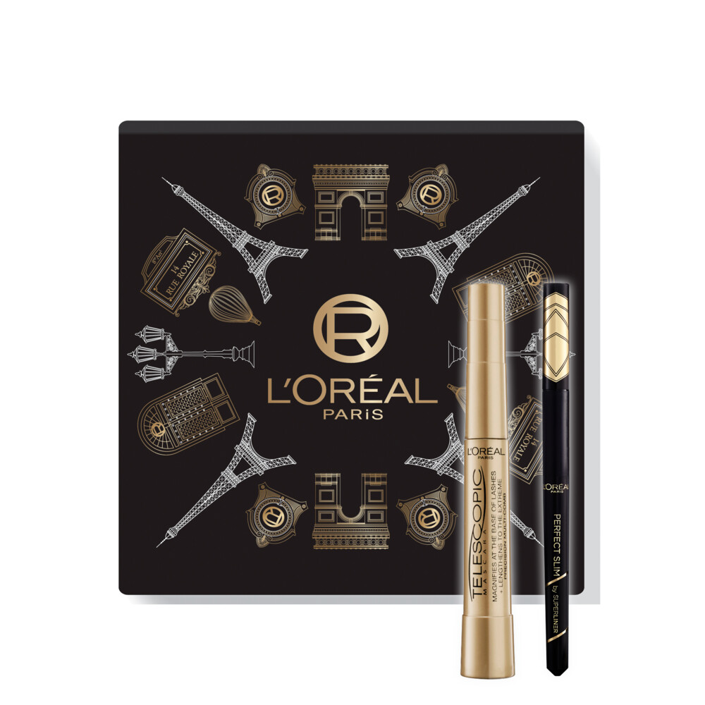 L'Oréal Geschenkset Telescopic Classic Mascara & Superliner Perfect Slim Zwart2 stuks