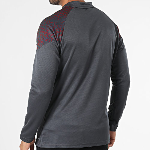 Sweat Col Zippé Manchester City 772858 Gris Bordeaux