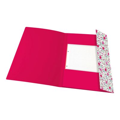 Oxford - Chemise à rabats - A4 - pour 200 feuilles - motif fleurs