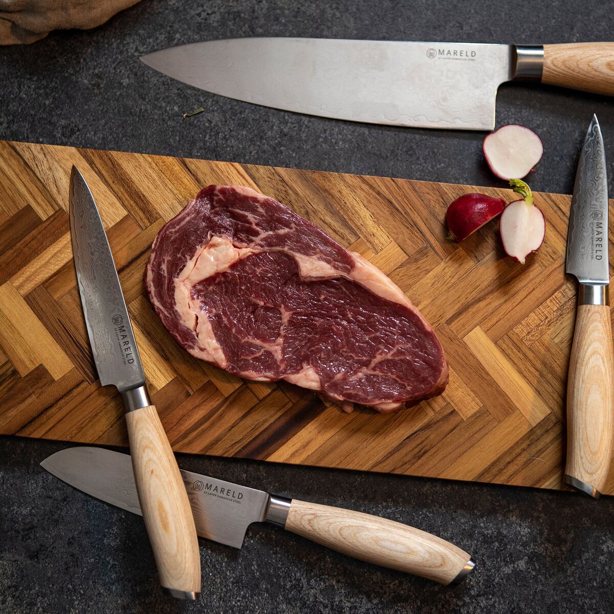 Knivsett Akio med 6 kniver