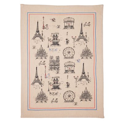 Torchons métis motif Paris - lot de 2 - BECQUET CRÉATION