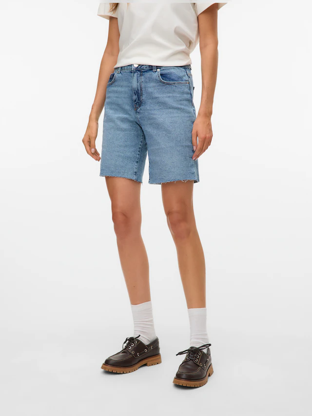 Vero Moda Jeansshorts »VMCLEO HR LONG DNM SHORTS MIX NOOS«