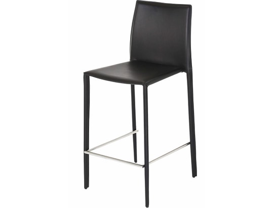 CONCEPT1 - Tabouret de bar Lot de 2 T. Boreal noir synderme