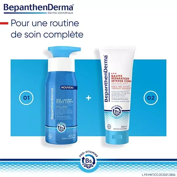 BepanthenDerma® Baume Réparateur Intense Corps Peaux Sèches et Sensibles 200ml