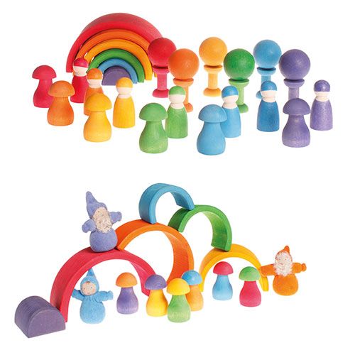 Grimm's sorteerspelletje regenboog paddenstoelen 10585