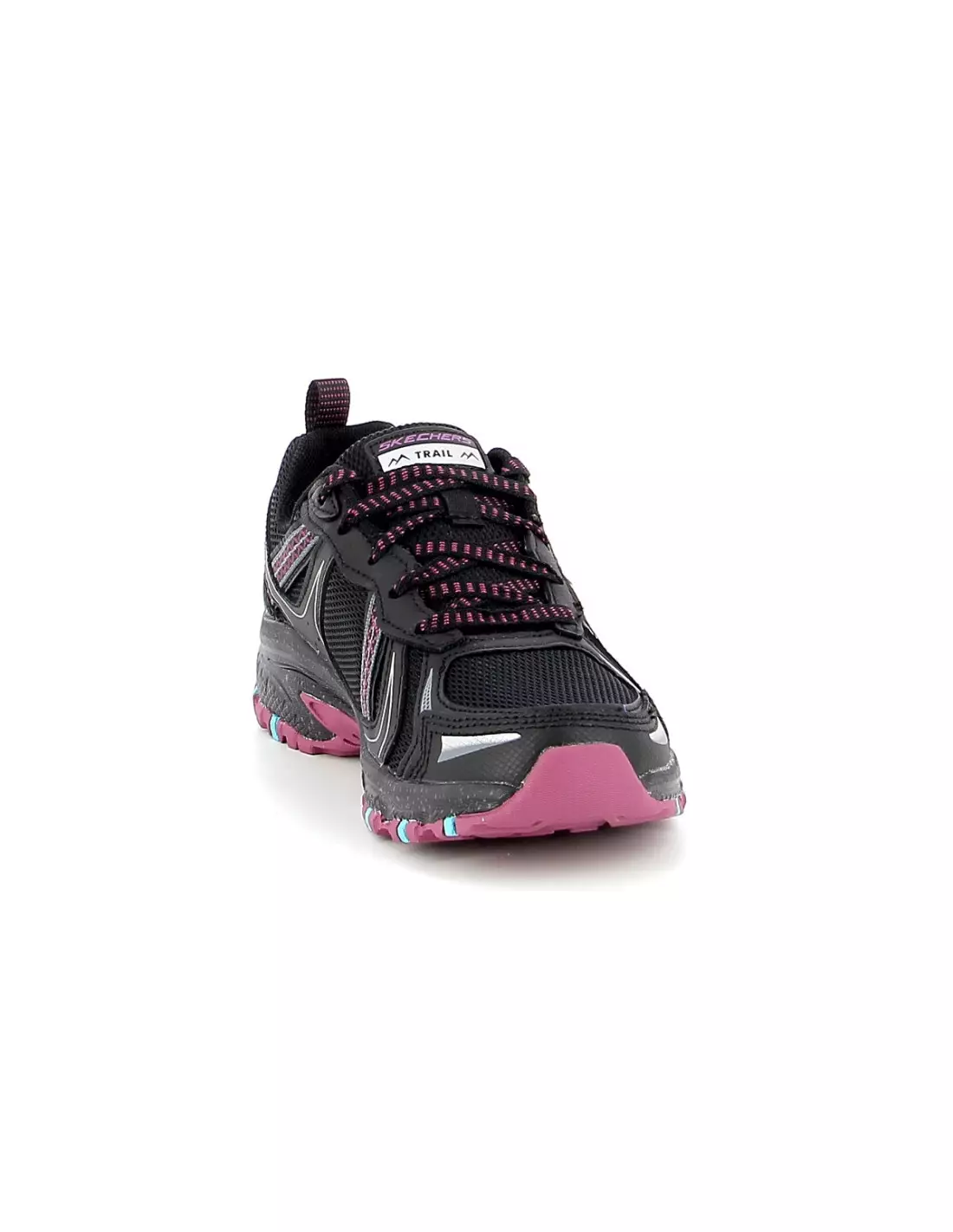 SKECHERS HILLCREST VAST ADVENTURE - Baskets BlackLeatherMeshPurple