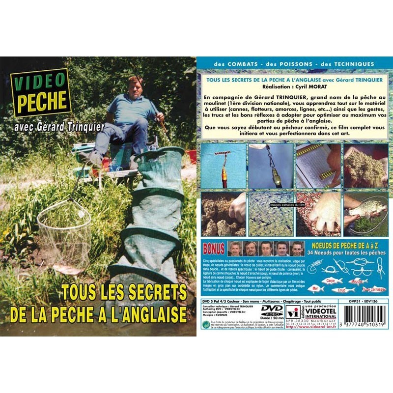 Dvd - Tous Les Secrets De La Peche À L'anglaise Avec Gerard Trinquier - Peche Au Coup - Video Peche