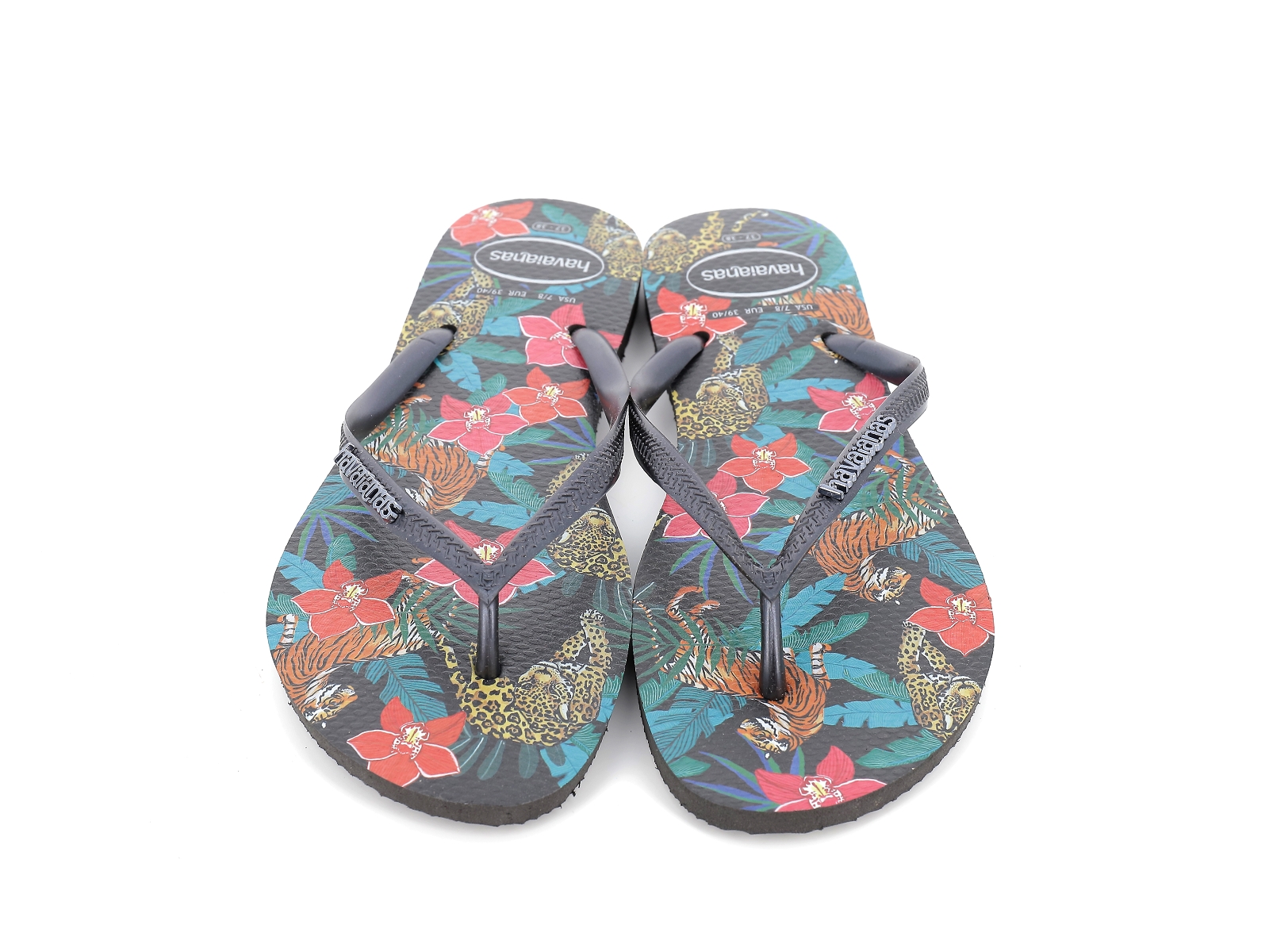 Havaianas-SLIM TROPICAL Plastique Noir-Bleu