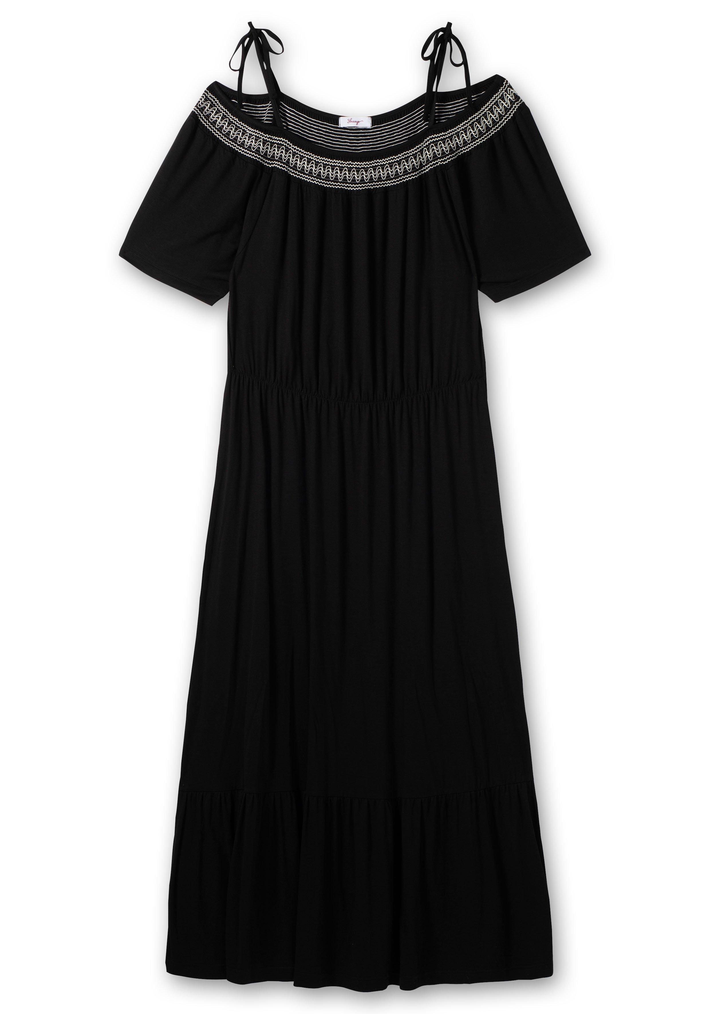 Strandkleid mit Carmenausschnitt und Volants