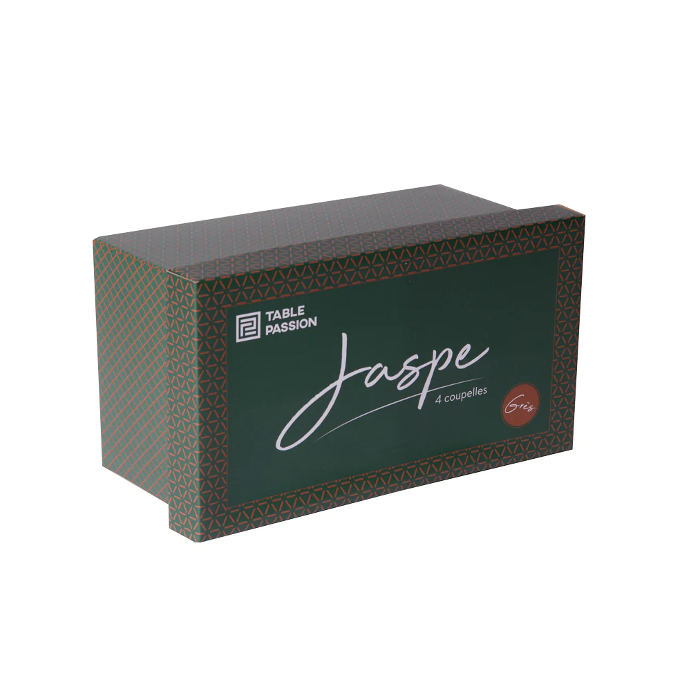 Coffret de 4 coupelles Jaspe 12 cm vert Table passion