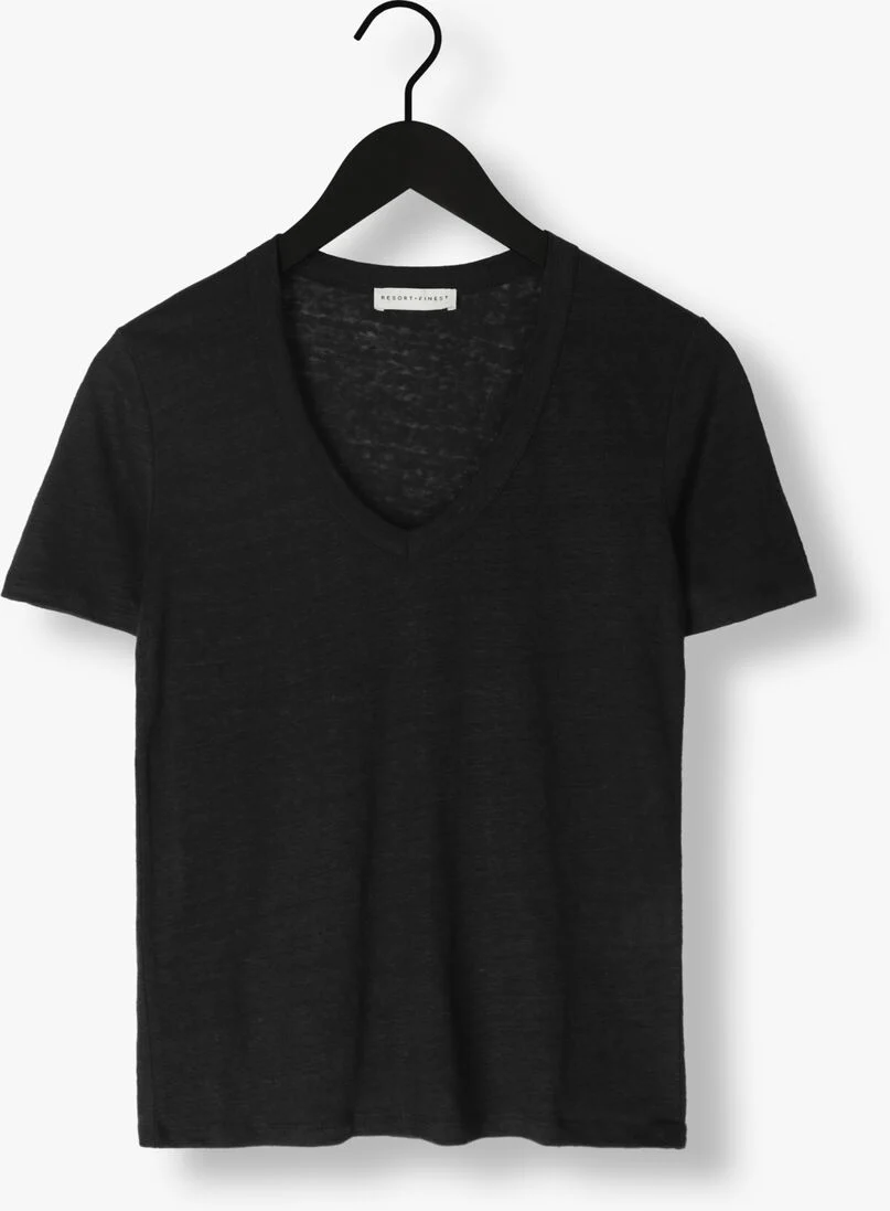 RESORT FINEST zwarte resort finest t-shirt v-neck t-shirt