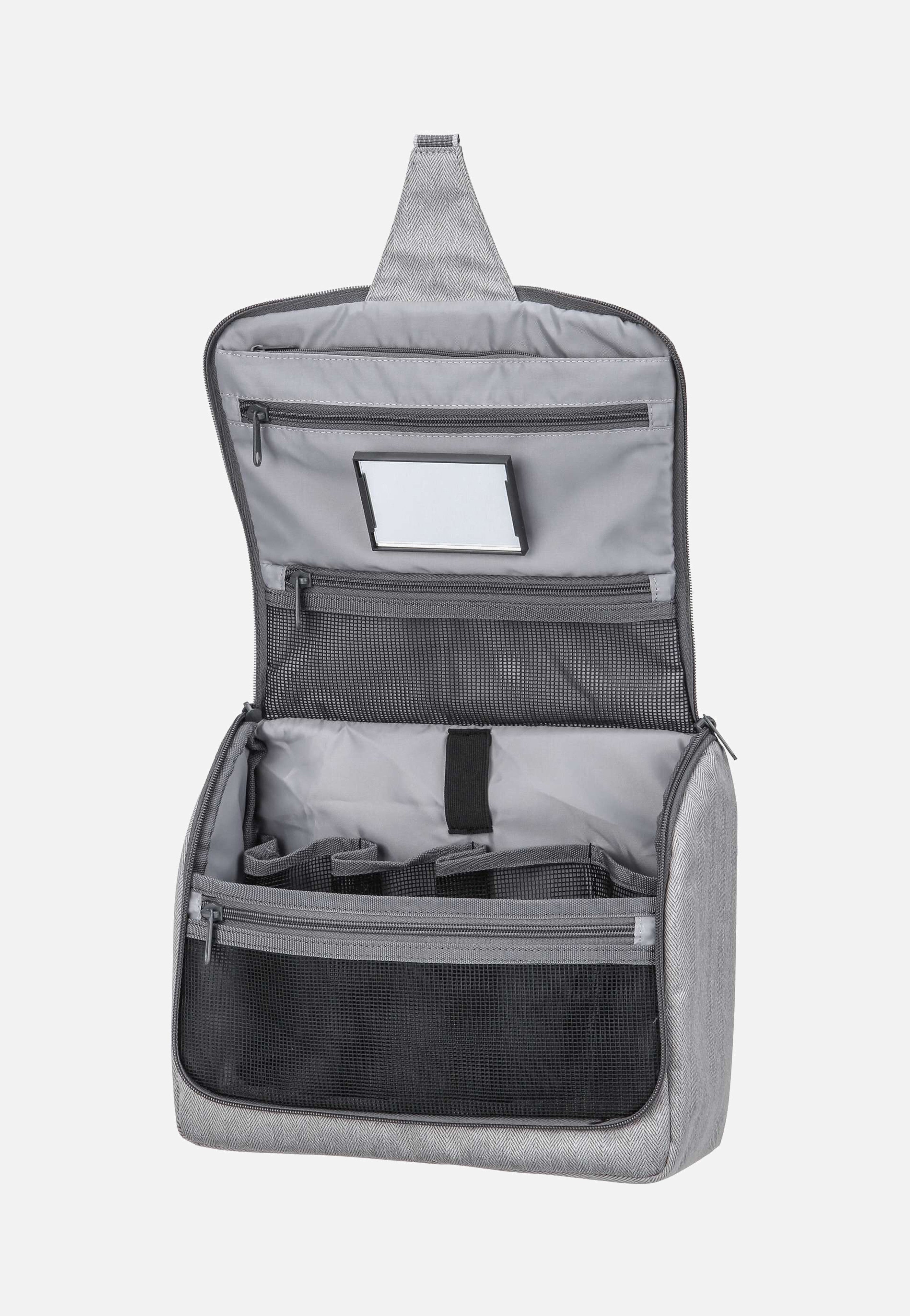 toiletbag XL Herringbone Grey - Kulturbeutel