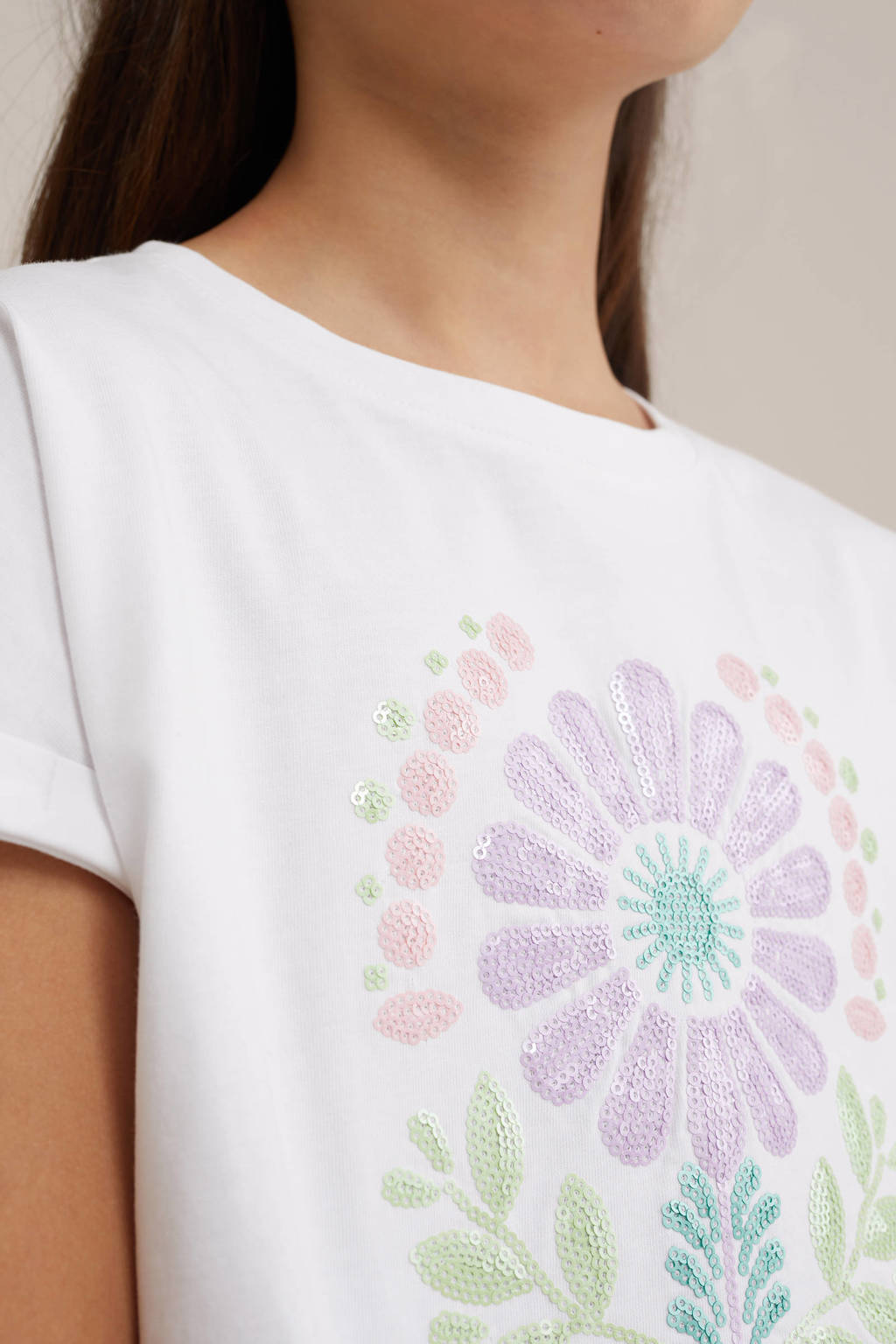 WE Fashion T-shirt met printopdruk wit