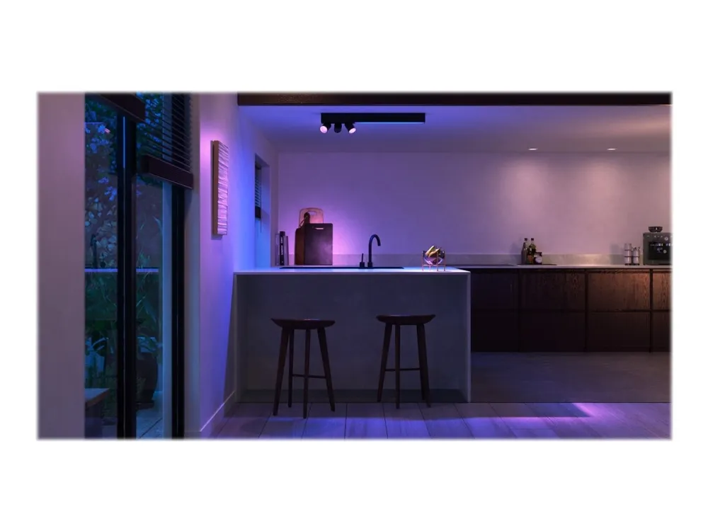 Philips Hue White and Color Ambiance Centris - Loftsspotlys - LED-lyspære/LED - total: 53.1 W - 16 millioner farver/varm hvid til køligt dagslys - 2000-6500 K - sort