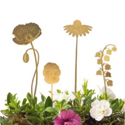 Garden Brass Blooms Plant Decoration