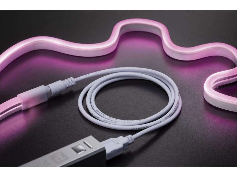 Paulmann LED-Stripe Neon Colorflex Bunt, 4 x 1 m Biegbare Lichtstreifen mit USB-Anschluss