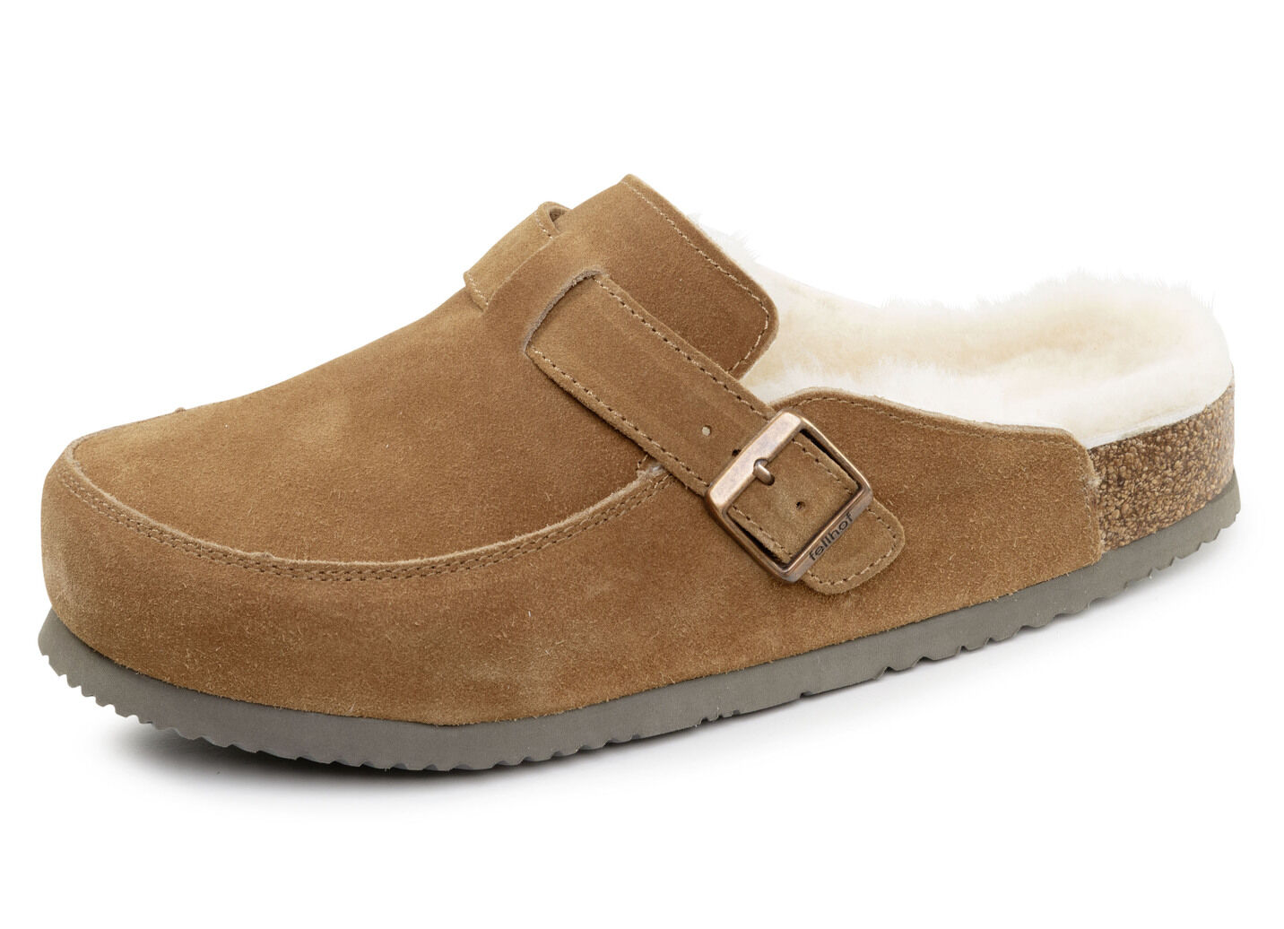 Gefütterte Herren-Clogs, mit Lammfell