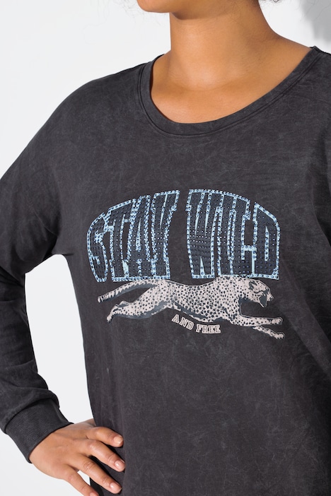 Sweatshirt, Loose Fit, verzierter Print