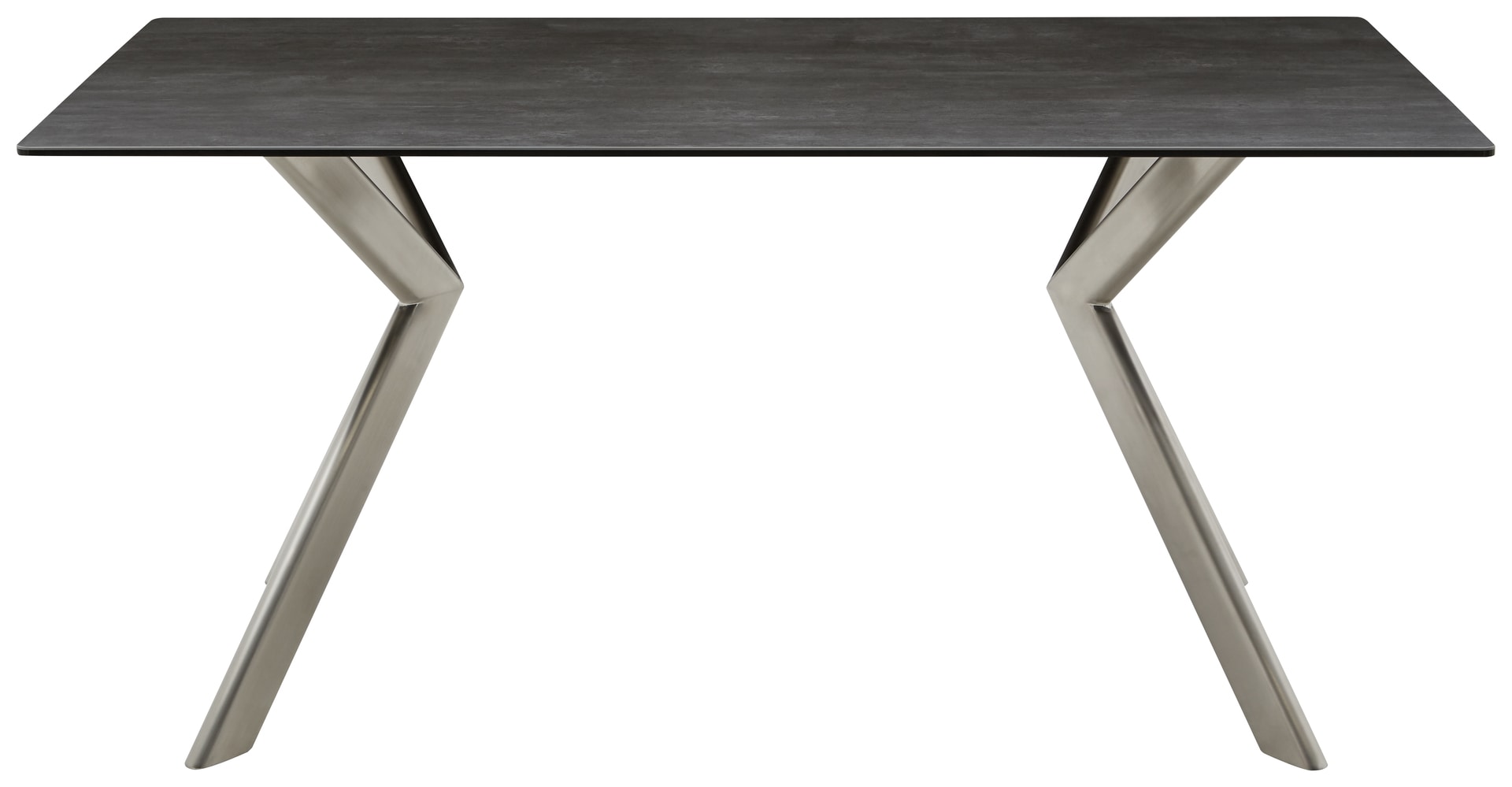 CASAVANTI Esstisch TAIGA 2 Glaskeramik grau/Edelstahl 160 x 90 cm
