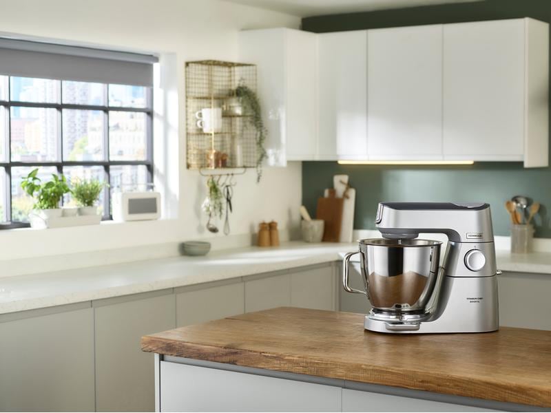 Kenwood Küchenmaschine Chef Baker XL KVL85.004SI Silber Küchenmaschine mit integrierte Waage und Timerfunktion