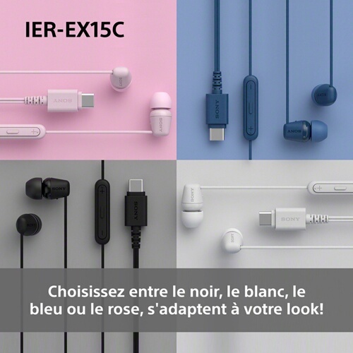 Ecouteurs Sony Intra téléphonie Rose - USB-C