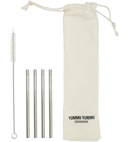 Yummii Yummii Strohhalme - 4er-Pack - Rustri Steel