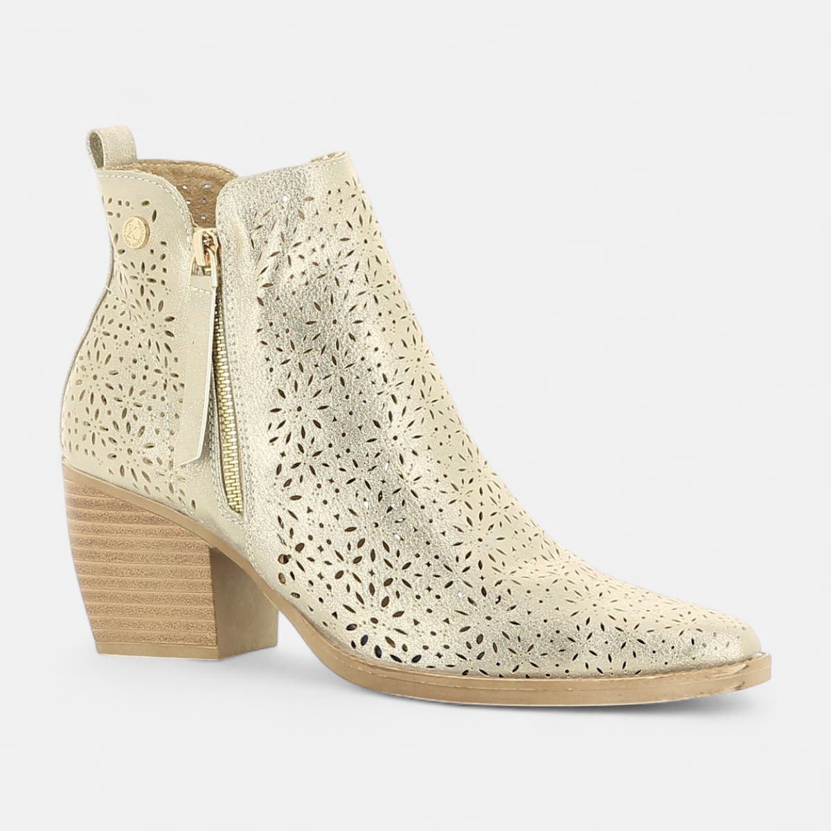 Bottines à talon Femme or