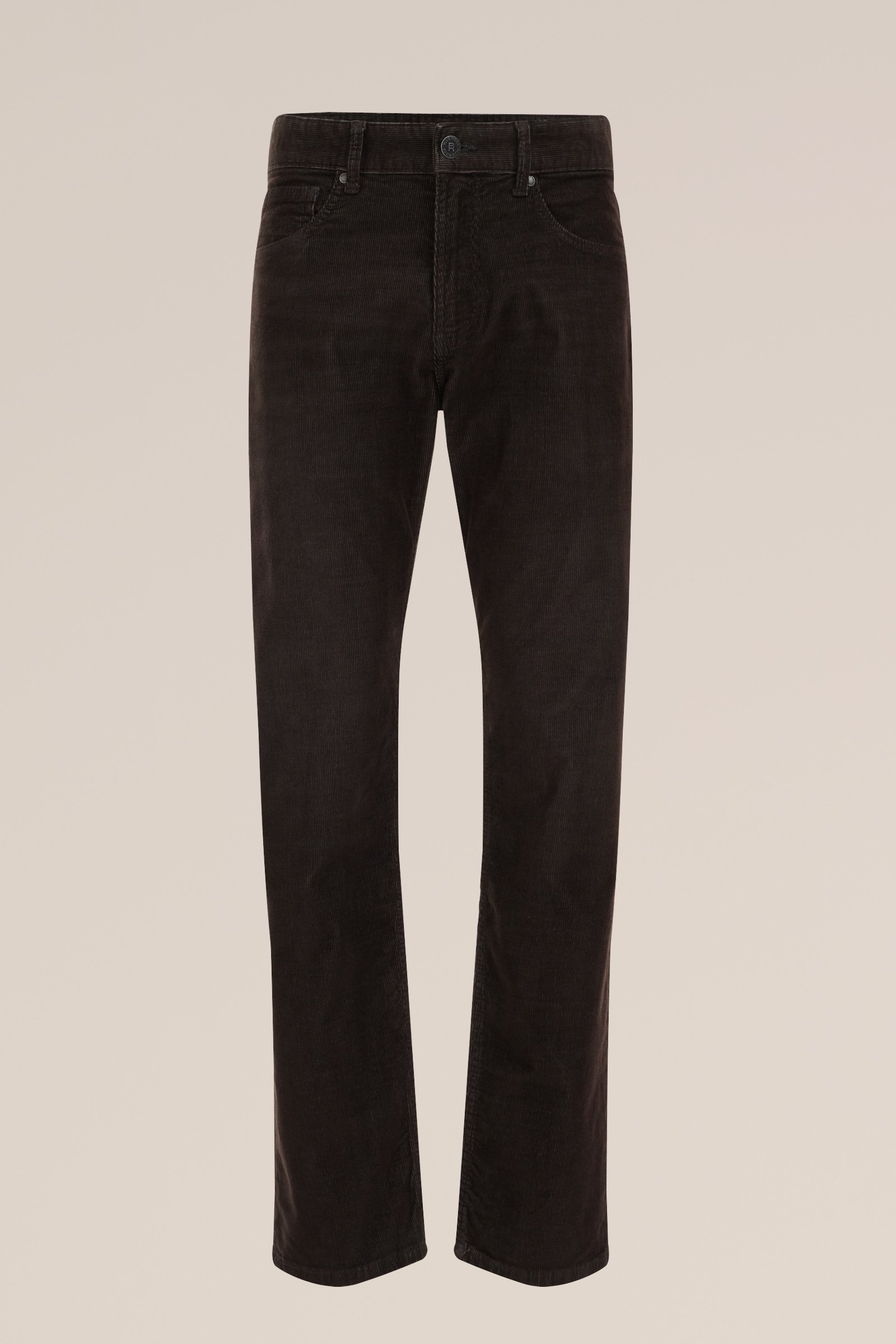 regular fit 5-pocket broek van corduroy Blue Ridge Bruin