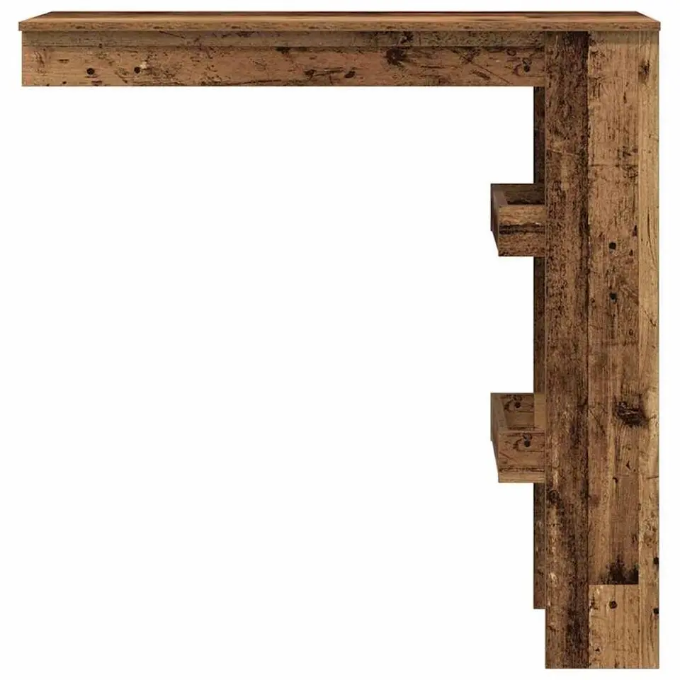 vidaXL - Wandgemonteerde bartafel - Oud hout - Bewerkt hout - 102x45 cm