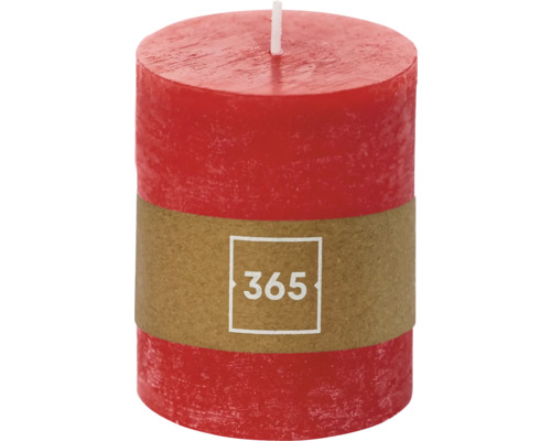 Stompkaars Rustieke kaars Ø 8 H 10 cm paraffine rood