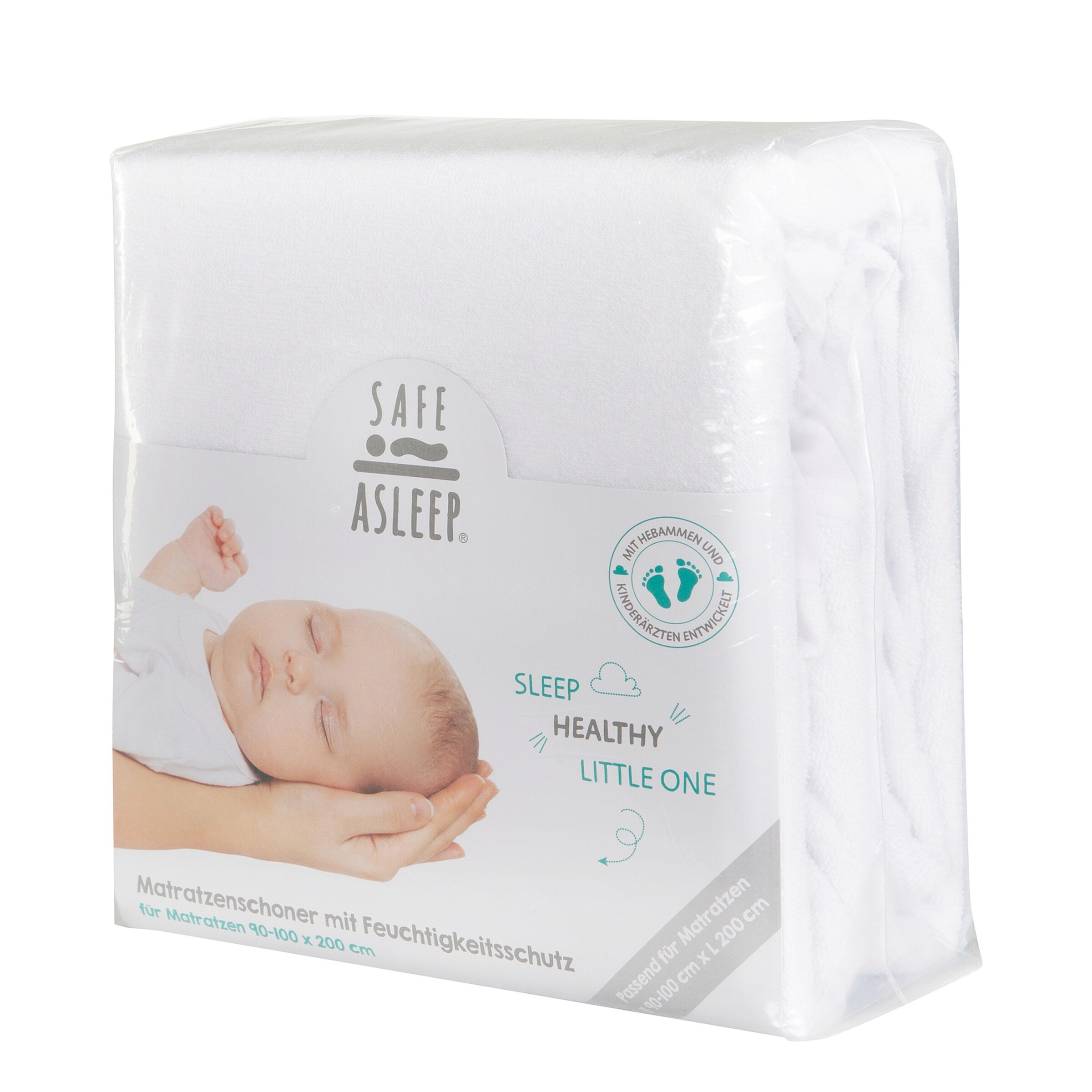 roba Spannbettlaken mit Feuchtigkeitsschutz, 100x200 cm safe asleep®