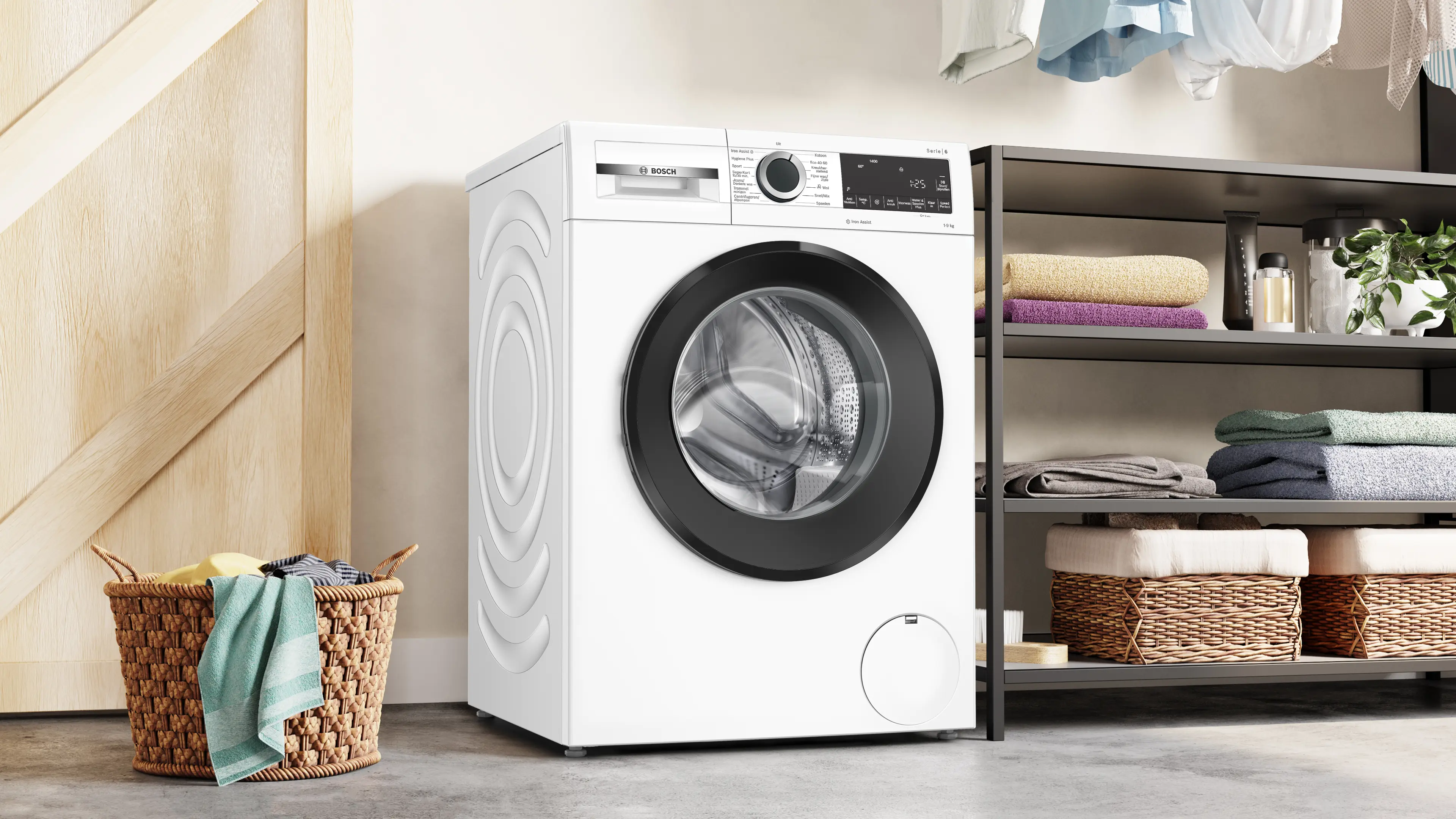 Serie 6 Wasmachine, voorlader 9 kg max. 1400 rpm
