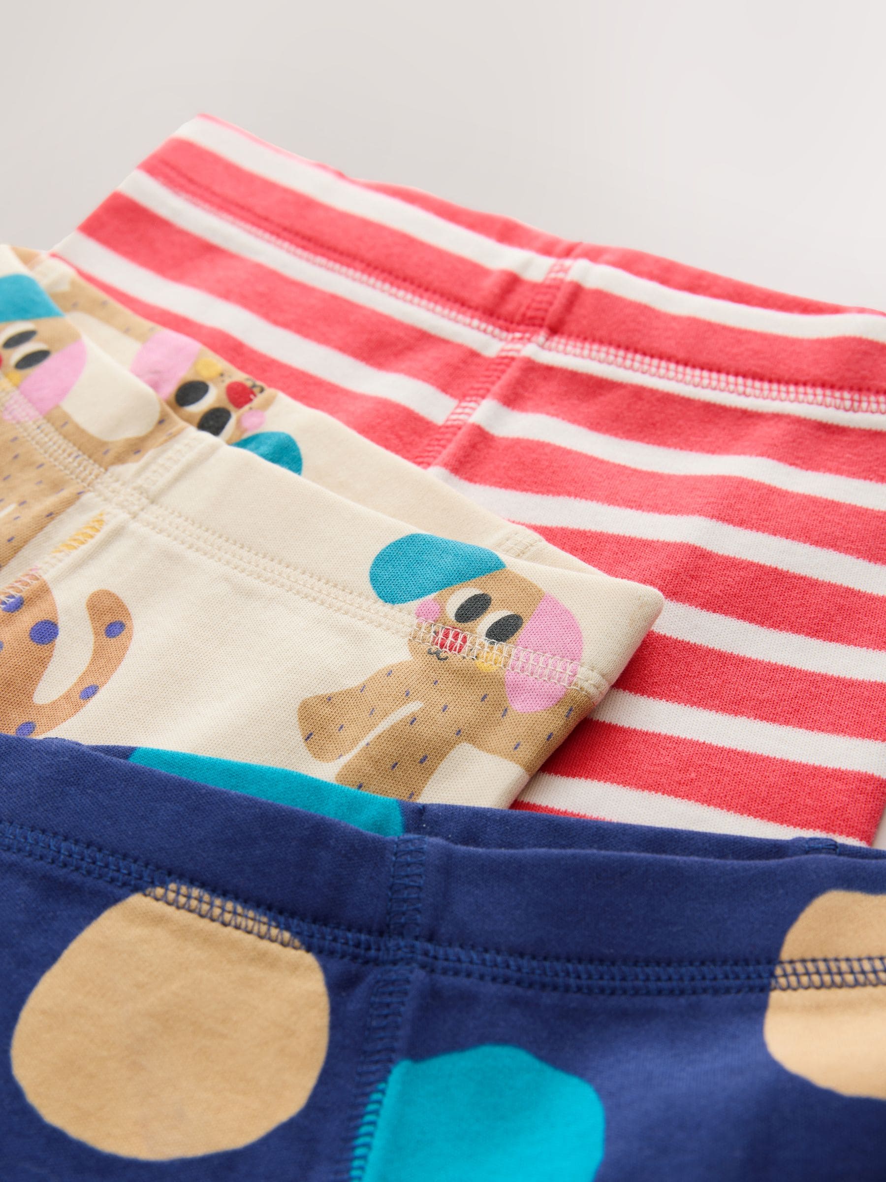 Rood/marineblauw hondenapplicatie - Verpakking van 3 knusse pyjama's (9 mnd-9 jr)