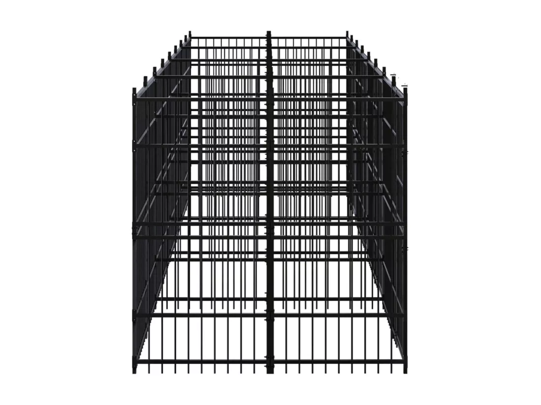 Chenil cage enclos pac noire 768 x 192 x 200 cm 02_0041794