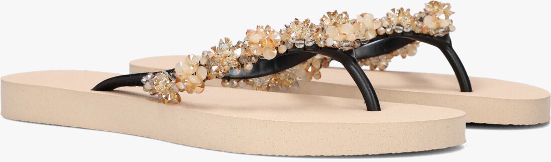 UZURII beige uzurii teenslippers precious bloom gold