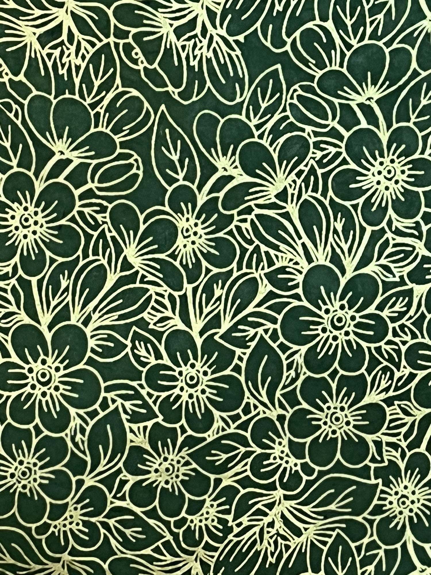 Geschenkpapier 'Blumen', grün, gold, L 76 cm, B 51 cm günstig bestellen