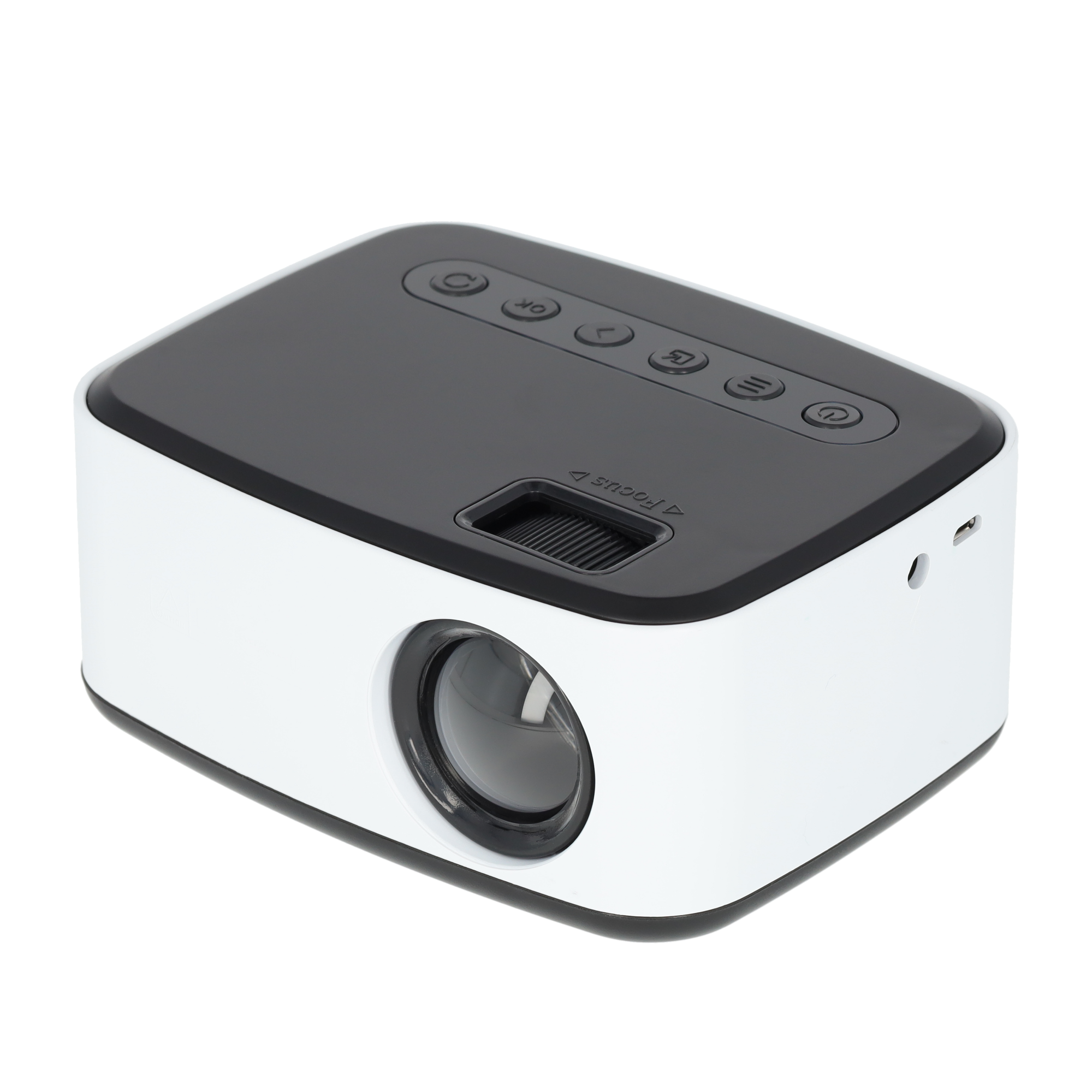 Mini Multimedia LED Projektor Beamer Heimkino (600 Lumen) 1080p Full HD / WLAN / USB / AirPlay / Miracast - Weiss / Schwarz