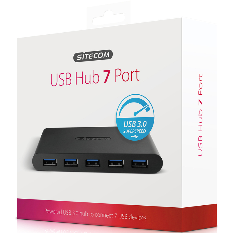 Sitecom USB Hub CN-084, 7x USB 3.0, 7 Port, 1 m