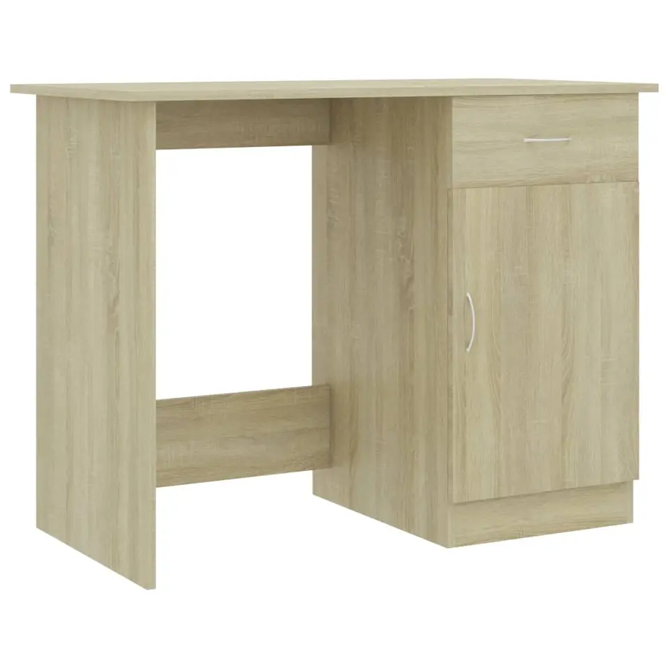 vidaXL - Bureau - Bruin - Bewerkt hout