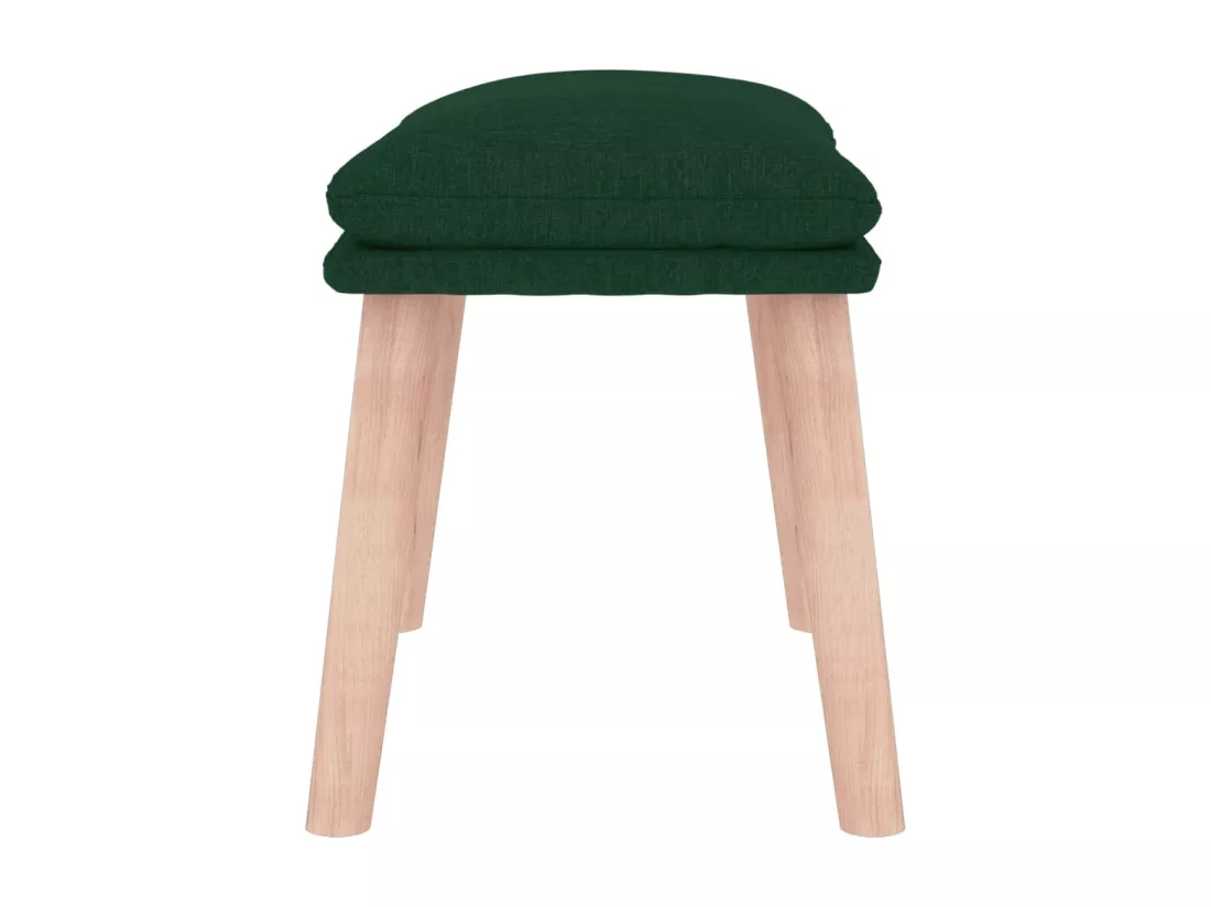 Repose-pied Vert foncé 45x29,5x35 cm Tissu