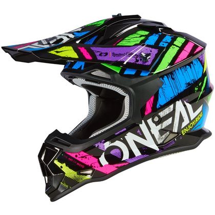 Casque cross O'Neal 2SRS - GLITCH V.23 2024 - Multicolore