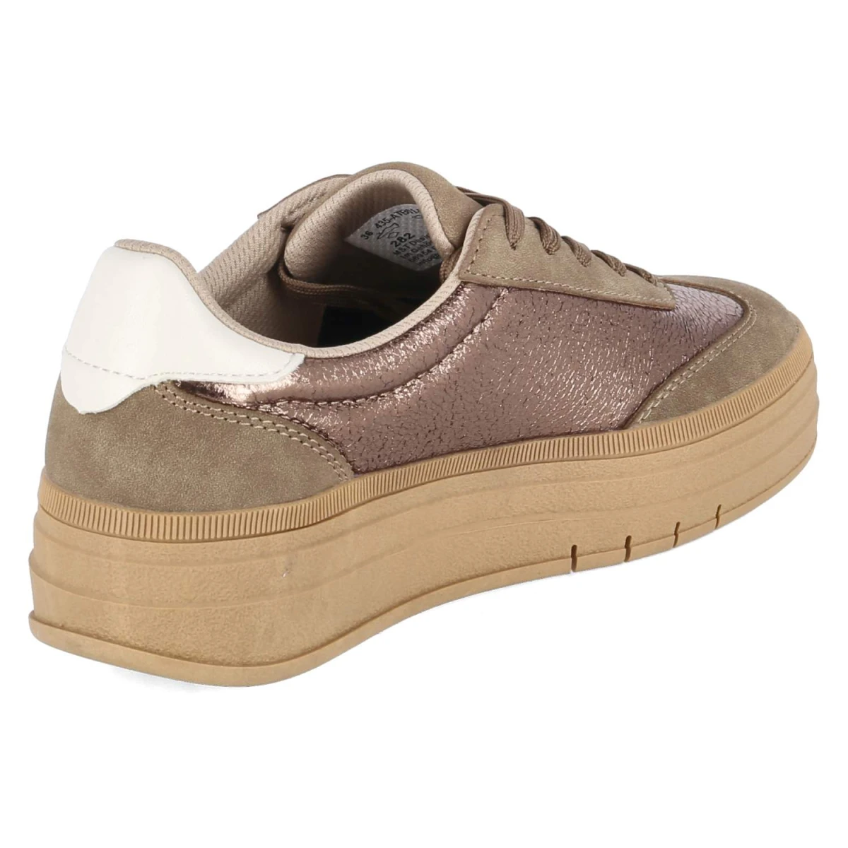BugattiLow Sneaker YAS - mid-brown / metallics