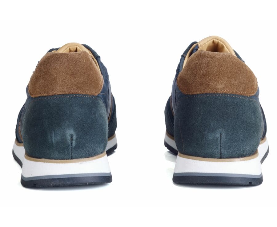 Sneakers homme Velours Vert et Chamois - MELINGA