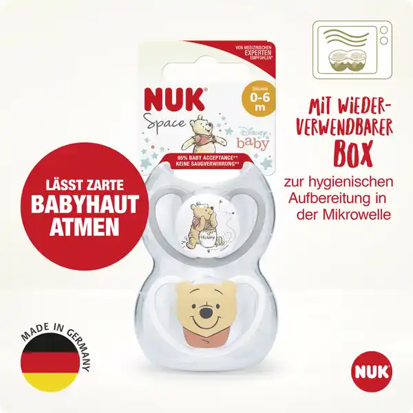 Disney Winnie Puuh Space Silikon-Schnuller 0-6 M