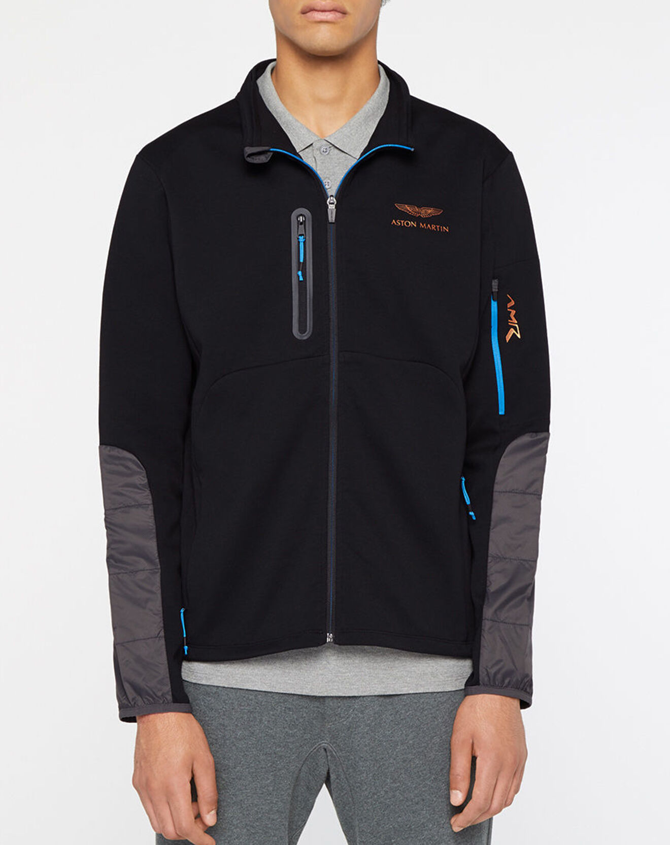Hackett London Blouson Sweat Hybride Aston Martin Racing noir